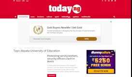 
							         Latest news about Tayo Akpata University of Education from Nigeria ...								  
							    