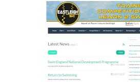 
							         Latest News - Eastleigh Swim Club								  
							    