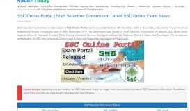 
							         Latest News For SSC Online Portal 2017 | Staff Selection Commission								  
							    