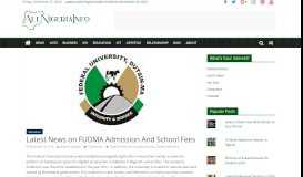 
							         Latest News on FUDMA Admission and School Fees - iDONSABI								  
							    