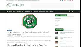 
							         Latest News on UDOSOK Admission and School Fees 2019/2020								  
							    
