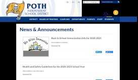 
							         Latest News - Poth ISD								  
							    
