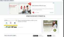 
							         Latest ONESERVICE PORTAL | The Straits Times								  
							    