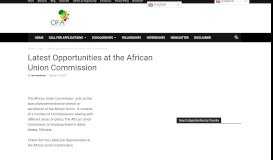
							         Latest Opportunities at the African Union Commission | Opportunities ...								  
							    