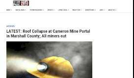 
							         LATEST: Roof Collapse at Cameron Mine Portal in Marshall County ...								  
							    