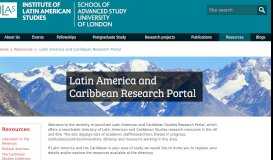 
							         Latin America and Caribbean Research Portal | Institute of Latin ...								  
							    