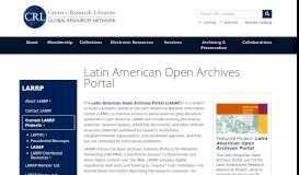
							         Latin American Open Archives Portal | CRL								  
							    