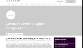 
							         Latitude Technologies Corporation - VIATeC								  
							    