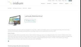 
							         Latitude WebSentinel | Iridium Satellite Communications								  
							    