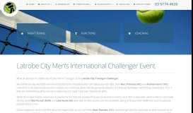 
							         Latrobe City Men's International Challenger Event - Traralgon ...								  
							    
