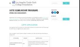 
							         LATTC Scholarship Programs - Los Angeles Trade Technical College ...								  
							    