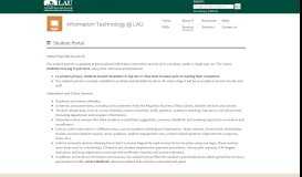 
							         LAU | Information Technology | Student Portal								  
							    