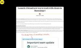 
							         Launch: A brand new way to work with clients in Basecamp 3 - Signal ...								  
							    
