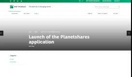 
							         Launch of the Planetshares application - BNP Paribas								  
							    