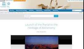 
							         Launch of the Portal to the Heritage ... - UNESCO World Heritage Centre								  
							    