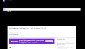 
							         Launching Viber app via URL scheme on iOS - Stack Overflow								  
							    