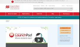 
							         LaunchPad | Macmillan International Higher Education								  
							    