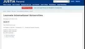 
							         Laureate International Universities :: Universidades ... - Justia Panamá								  
							    