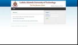 
							         Lautech - Postgraduate Application Form : Login - LAUTECH PG School								  
							    