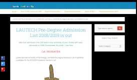 
							         LAUTECH Pre-Degree Admission List 2018/2019 is out								  
							    