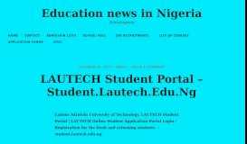 
							         LAUTECH Student Portal – Student.Lautech.Edu.Ng – Education ...								  
							    