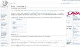 
							         Lava International - Wikipedia								  
							    