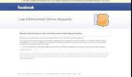 
							         Law Enforcement Online Requests - Facebook								  
							    