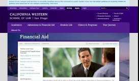 
							         Law School Financial Aid - California Western School of Law								  
							    