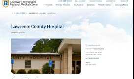 
							         Lawrence County Hospital | Mississippi Hospital								  
							    