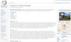 
							         Lawrence General Hospital - Wikipedia								  
							    