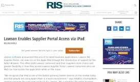 
							         Lawson Enables Supplier Portal Access via iPad | News | Apparel ...								  
							    