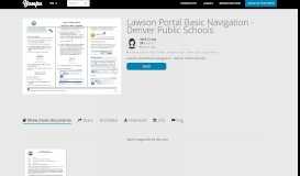 
							         Lawson Portal Basic Navigation - Denver Public Schools - Yumpu								  
							    