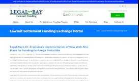 
							         Lawsuit Settlement Funding Exchange Portal								  
							    