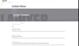 
							         Lawyer 2 Lawyer - Law News and Legal Topics | Listen via Stitcher for ...								  
							    