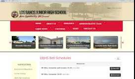 
							         LBJHS Bell Schedules • Page - Los Banos Junior High School								  
							    