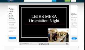 
							         LBJHS MESA Orientation Night School Year. - ppt download								  
							    