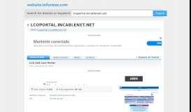 
							         lcoportal.incablenet.net at WI. LCO Self Care Portal								  
							    