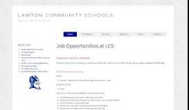 
							         LCS - Employment - Lawton Community Schools								  
							    