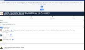 
							         LCWU - Centre for Career Counseling and Job Placement - Facebook								  
							    