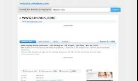 
							         ldspals.com at WI. LDS Singles Online Personals - LDS ...								  
							    