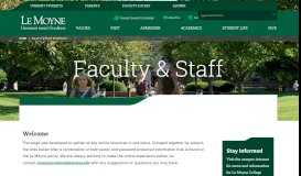 
							         Le Moyne College Faculty and Staff | Syracuse, NY								  
							    