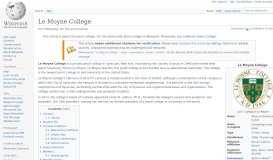
							         Le Moyne College - Wikipedia								  
							    