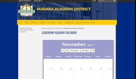 
							         Leadership Academy Calendar - Manara Academy								  
							    