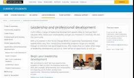 
							         Leadership development - Current Students								  
							    