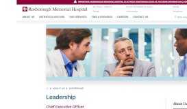 
							         Leadership - Roxborough Memorial Hospital								  
							    