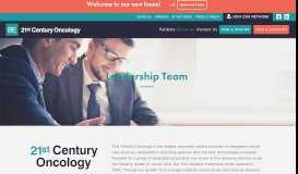
							         Leadership Team | 21st Century Oncology								  
							    