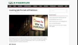 
							         Leading Job Portals of Pakistan – PurePakistani.pk								  
							    