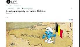 
							         Leading property portals in Belgium - FBW								  
							    