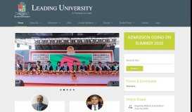 
							         Leading University – ..a promise to lead								  
							    