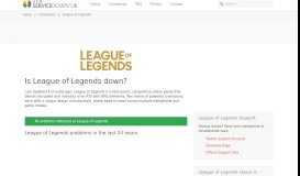 
							         League of Legends down? Current status, problems and ...								  
							    